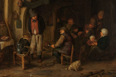 Adrian van Ostade: "The Skaters': Peasants in an Interior"