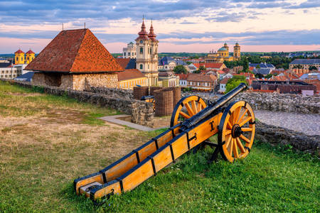 Vista de la ciudad de Eger desde la ciudadela de Eger