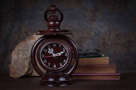 Old wooden clock