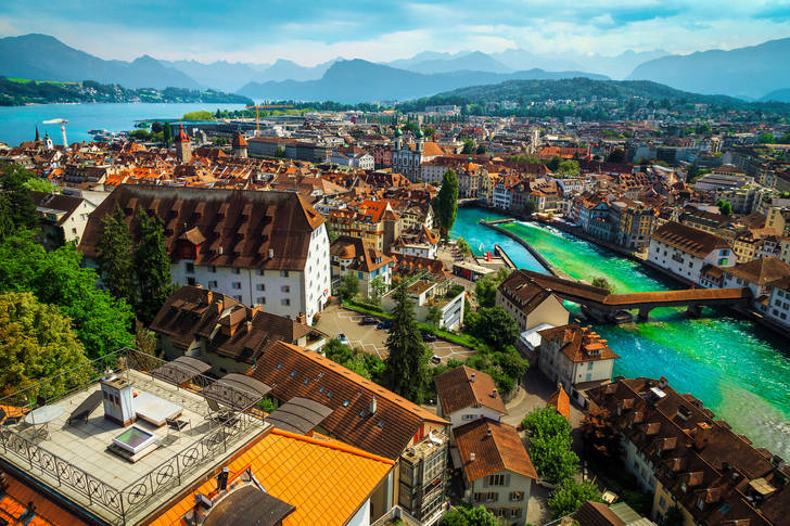 Lucerne aerial view
