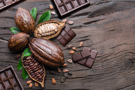 Biji kakao dan cokelat