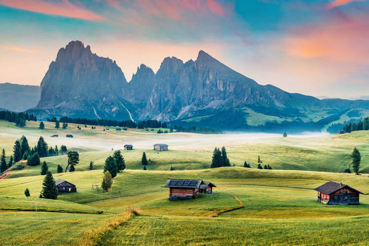 Sunrise in the Dolomites