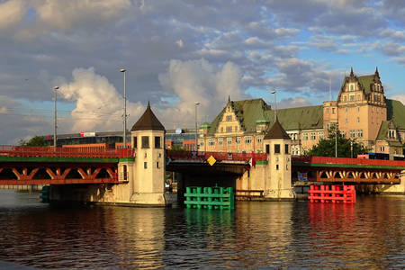 The long bridge in Szczecin