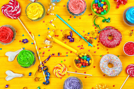 Bright sweets for birthday