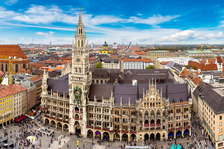 View of the New Town Hall in Munich