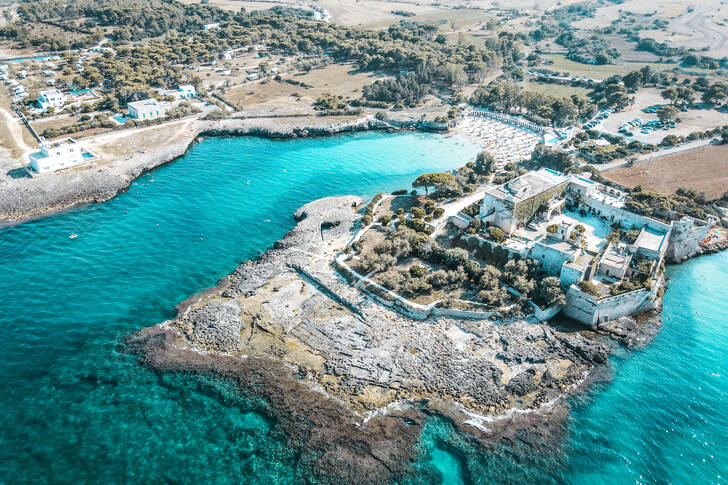 Aerial view of Santo Stefano Castle