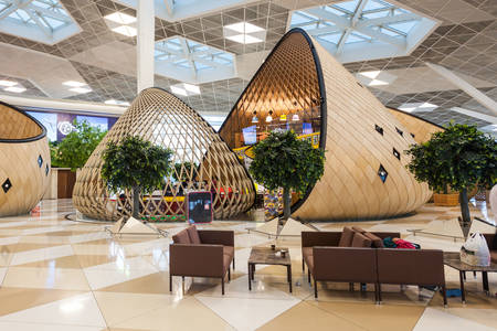 Intérieur de l'aéroport international de Bakou