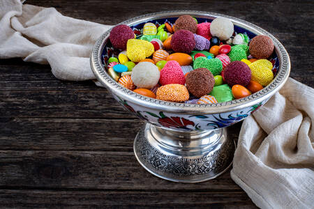 Sweets in a vase