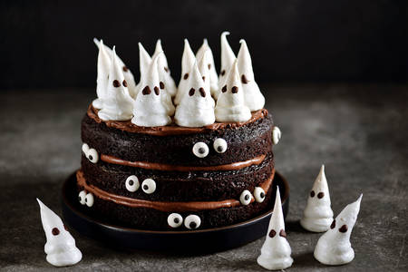 Halloweenowe ciasto czekoladowe