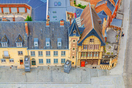 Edifícios no centro da cidade de Amiens