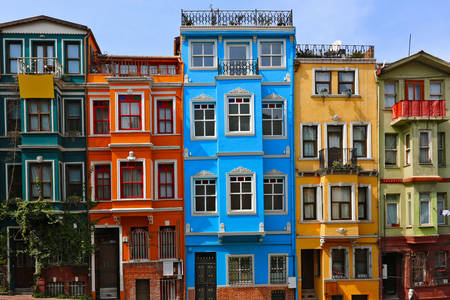Balat semtinde renkli evler