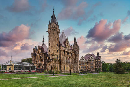 View of the Moszny Castle