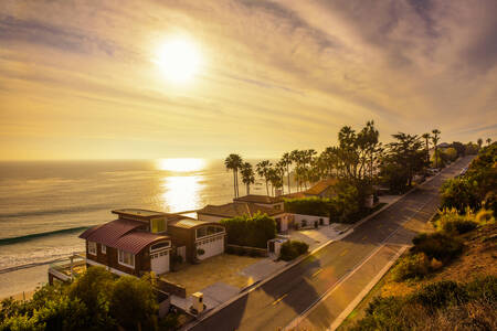 Houses by the ocean