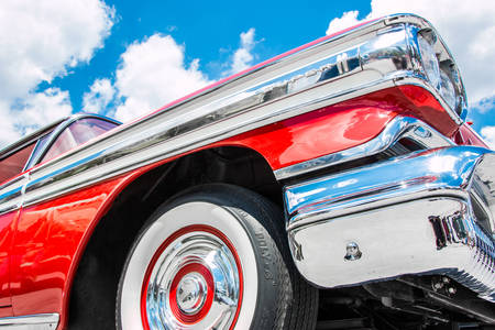 Side view of a retro car