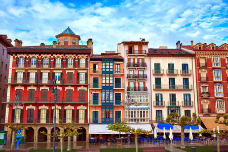 Old town square in Pamplona