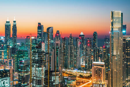 Dubai city skyscrapers