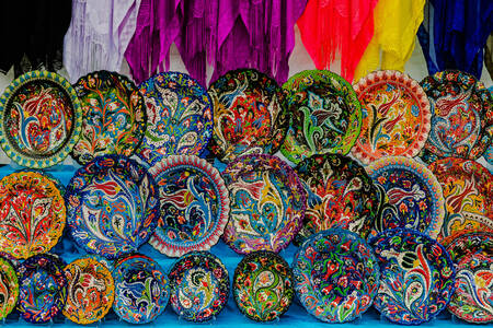 Türkische Souvenirs auf dem Basar