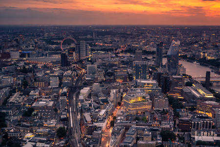 London at sunset