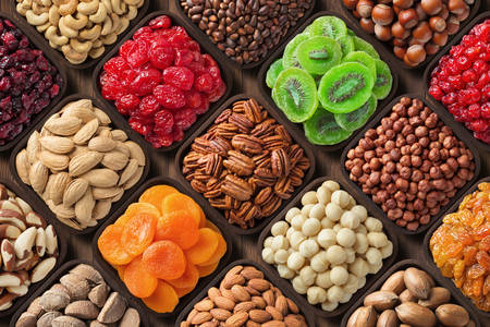 Assorted nuts and dried fruits