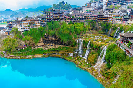 Cachoeira Wangcun em Furong